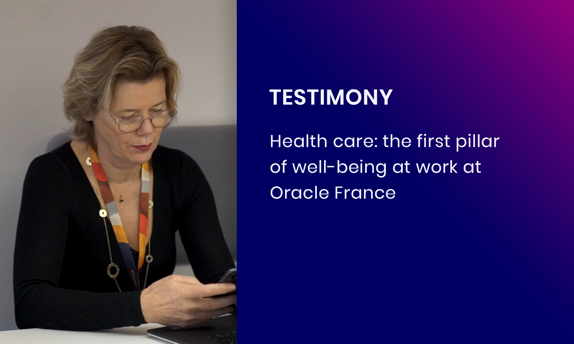 Testimony - Health care - the first pillar of well-being at work at Oracle France - Concilio