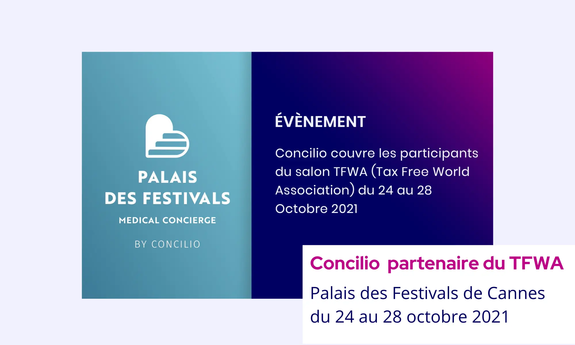 Concilio concierge santé du TFWA World Exhibition & Conference 2021