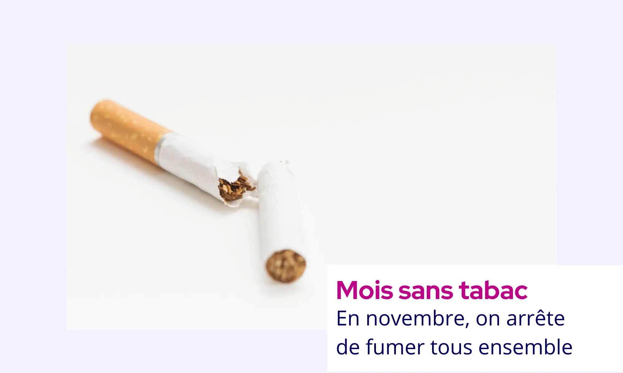 Mois Sans Tabac : en novembre, on arrête de fumer tous ensemble avec Concilio
