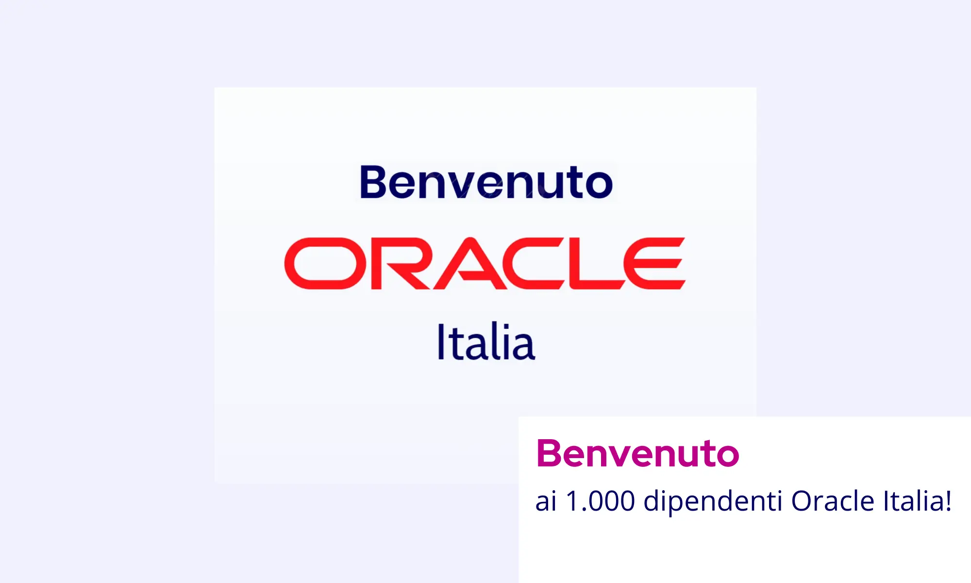Benvenuto Oracle Italia